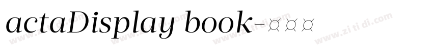 actaDisplay book字体转换